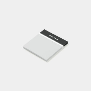 Black White Simple Gräns Post-it Block
