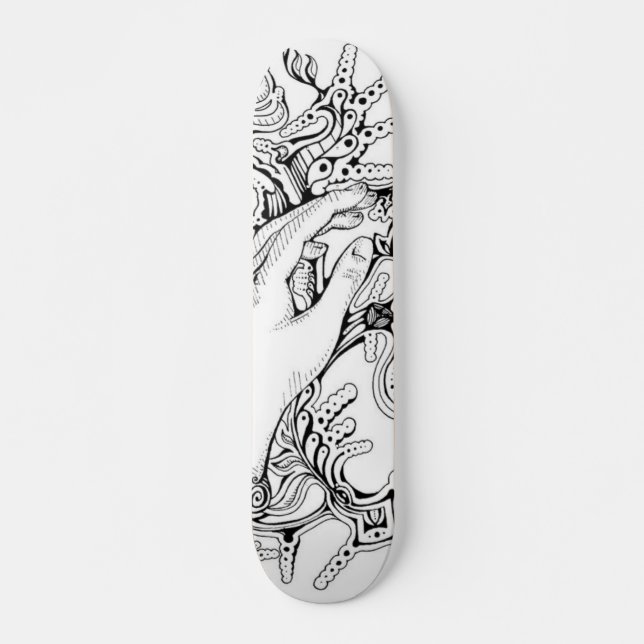 black&White Skateboard Bräda 19,5 Cm (Framsida)