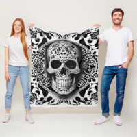 Black & White Smiling Snöre Skull Gothic