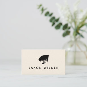 Black White Smoke Cloud Jaguar Minimal Rustic Visitkort
