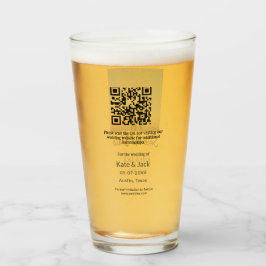 BLACK WHITE spara datumet lägg till QR namn-datumo Glaskopp