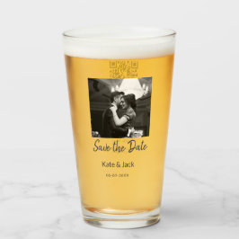 BLACK WHITE spara datumet lägg till QR namn-datumo Glaskopp