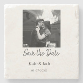 BLACK WHITE spara datumet lägg till QR namn-datumo Stenunderlägg