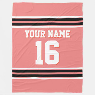 Black White Sports Jersey Fleecefilt