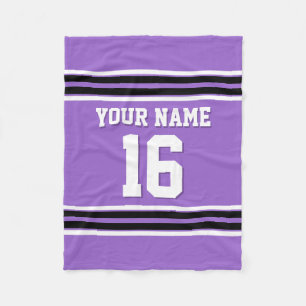 Black White Sports Jersey Fleecefilt