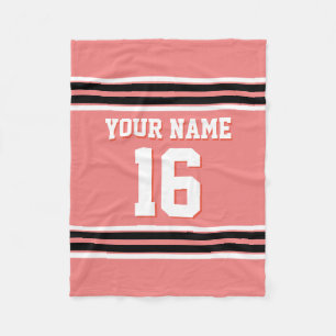 Black White Sports Jersey Fleecefilt