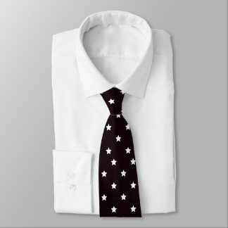 Black White Star Print Manar Tie Slips