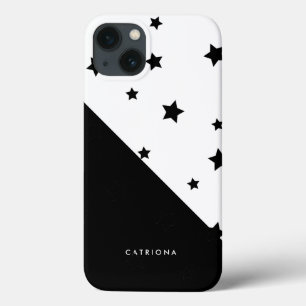 Black & White Stars Patten Abtract Personlig