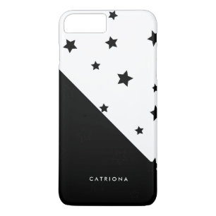Black & White Stars Patten Abtract Personlig