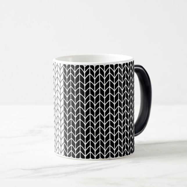 BLACK & WHITE STICKA Morphing Mugg (Framsida höger)