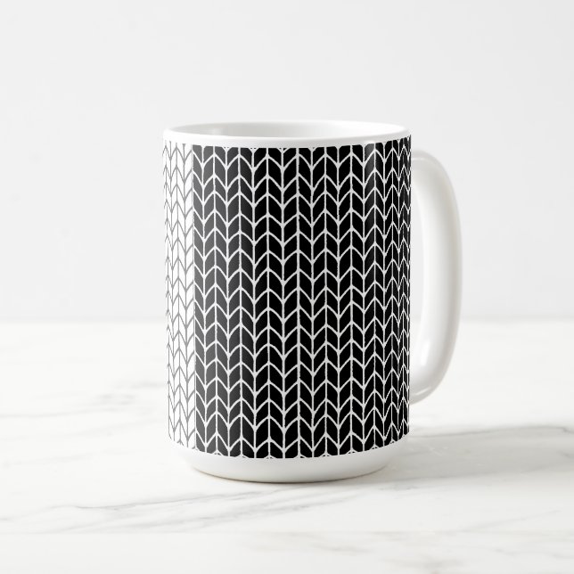 BLACK & WHITE STICKA Tall Mugg (Framsida höger)