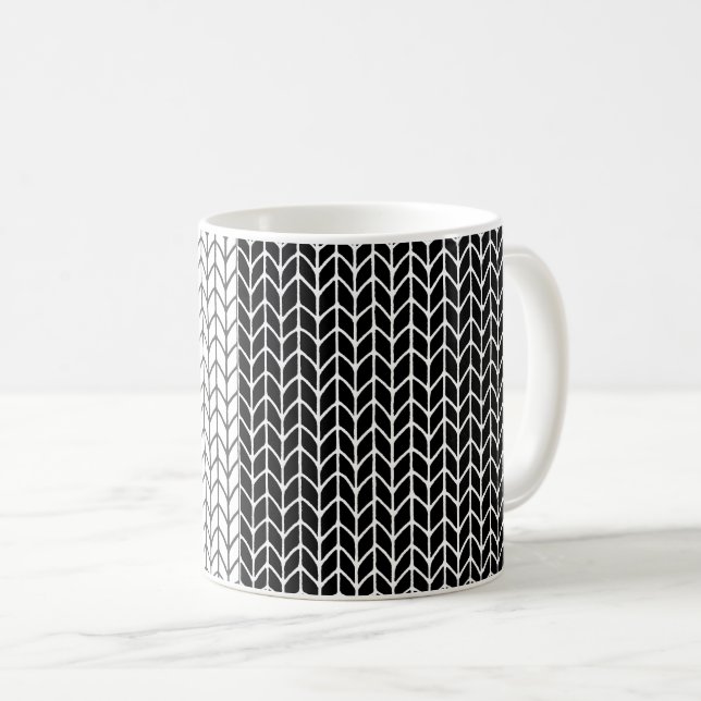BLACK & WHITE STICKA White Mugg (Framsida höger)