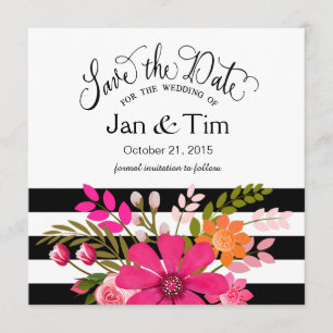 Black White Stripe Flowers Spara datumfuchsia Datumet