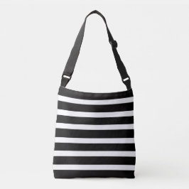 BLACK & WHITE STRIPED KOR BODY BAG AXELVÄSKA