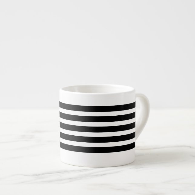 black-white stripes – schwarz-weiß gestreift espressomugg (Framsida höger)