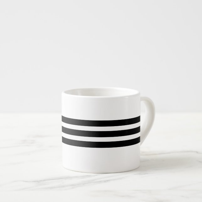 black-white stripes – schwarz-weiß gestreift espressomugg (Framsida höger)