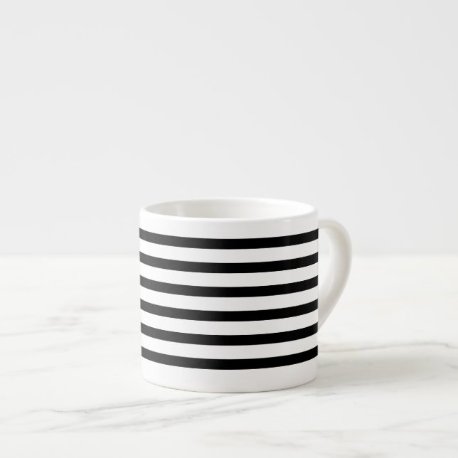 black-white stripes – schwarz-weiß gestreift espressomugg (Framsida höger)