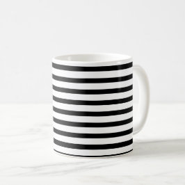black-white stripes – schwarz-weiß gestreift kaffemugg