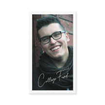 Black White Studenten Photo QR Code College Fund
