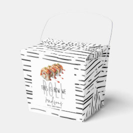Black White Sushi Vuxen Birthday Presentaskar
