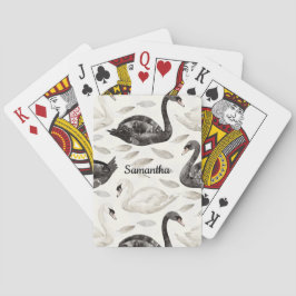 Black White Svanar Casinokort