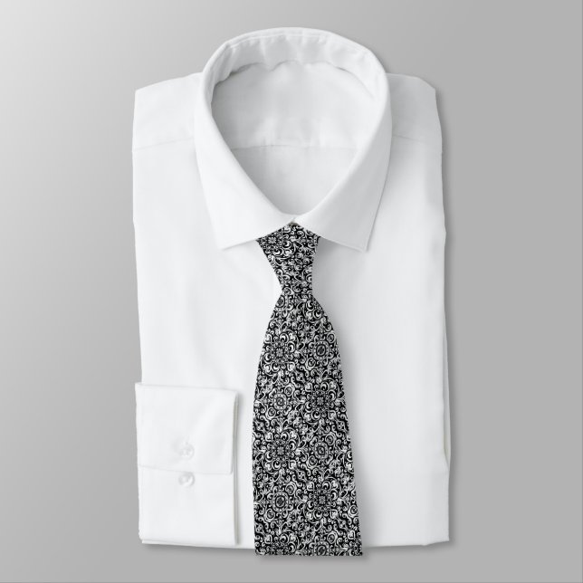 Black & White Swirl Mönster Slips (Bunden)
