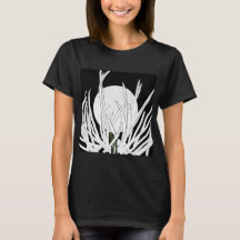 Black & White T-Shirt Golf Boll i gräs