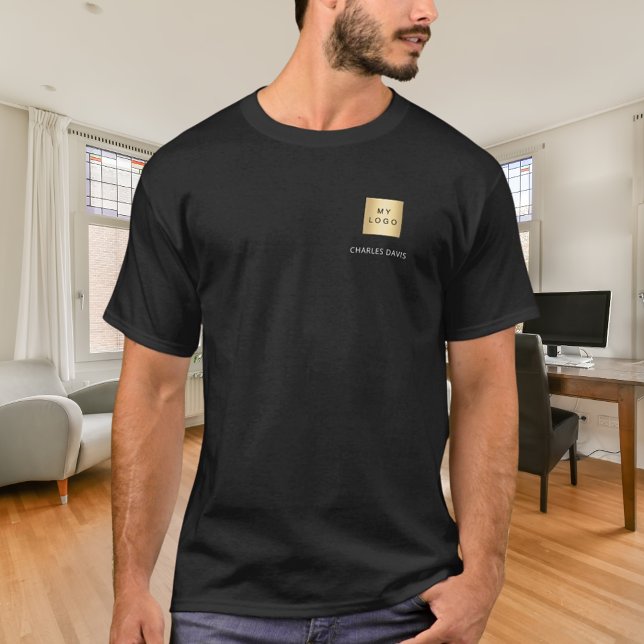 Black white team name logo business t shirt (Skapare uppladdad)