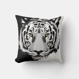 Black White Tiger Kudde