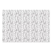 Black White Toile Floral Elegant