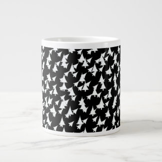 Black White Träd Jumbo Mugg