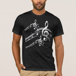 Black & White Treble Clef T Shirt