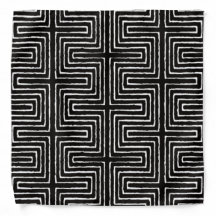 Black White Tribal African Lera Trasa head wrap