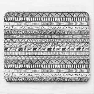 Black White Tribal African Mönster Musmatta