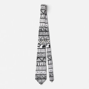 Black White Tribal African Mönster Slips