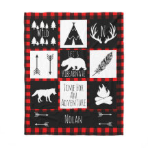 Black & White Tribal Vild Woodlands Red Play