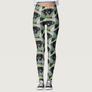 Black & White Tropical Butterfly Leggings