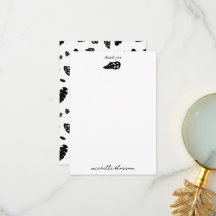 Black & White Tropical Summer Löv Mönster