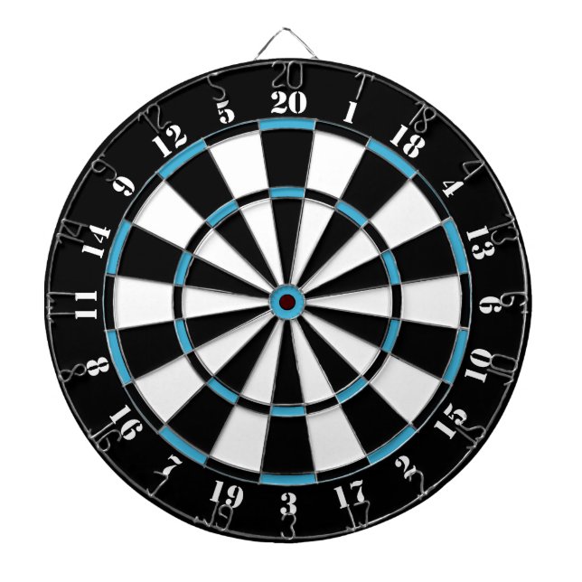 Black White Turcos Blue Dart Board Darttavla (Framsidan)