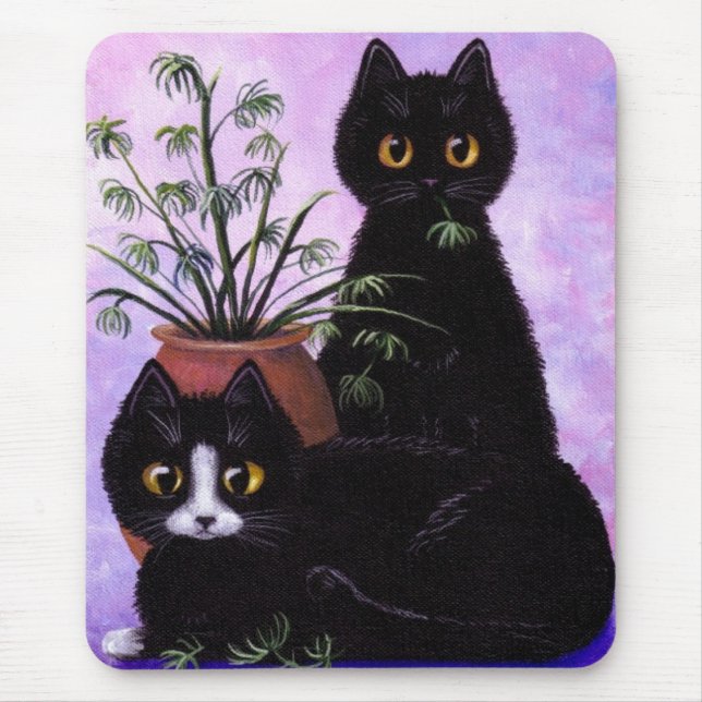 Black White Tuxedo Funny Cat Creationarts Musmatta (Framsidan)