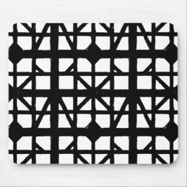 Black & White Tysk halvtimer House-mönster Musmatta