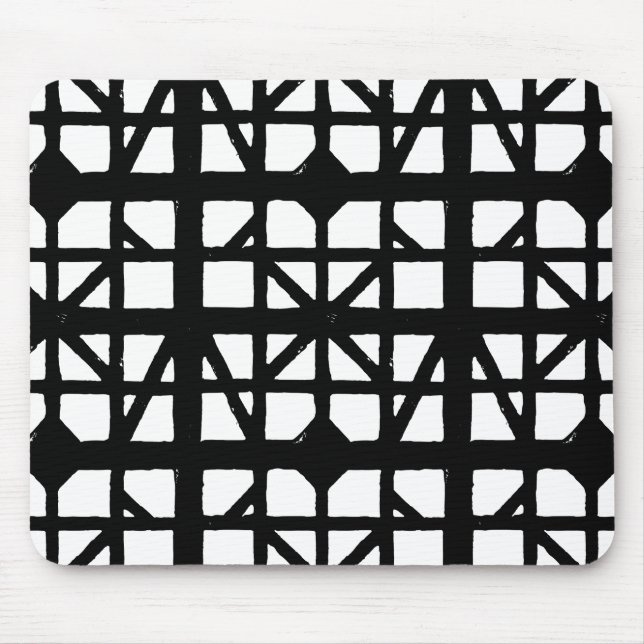 Black & White Tysk halvtimer House-mönster Musmatta (Framsidan)