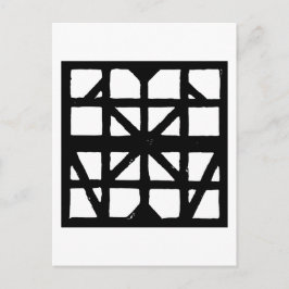 Black & White Tysk halvtimer House-mönster Vykort