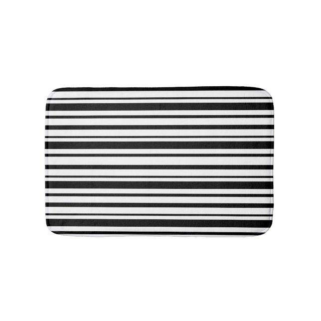 Black & White Uneven Rand Badrumsmatta (Framsidan)