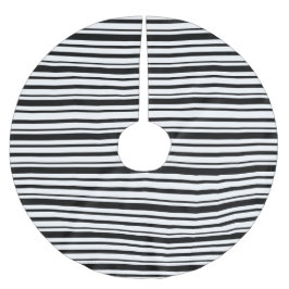 Black & White Uneven Rand Julgransmatta Borstad Polyester