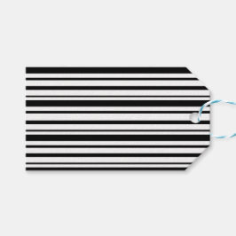 Black & White Uneven Rand Presentetikett