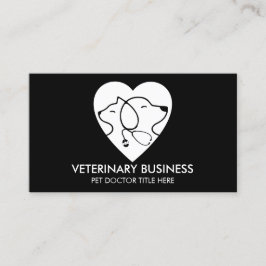 Black White Veterinary Tass Pet Doktor Animal Visitkort