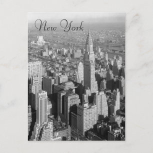 Black & White Vintage New York City Postcard Vykort