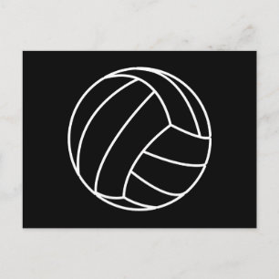 BLACK & WHITE VOLLEYBALL Sportstrand P roligt P Vykort