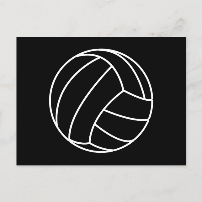 BLACK & WHITE VOLLEYBALL Sportstrand P roligt P Vykort (Framsida)